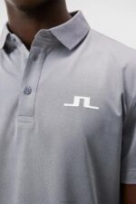 Bridge Polo Grey Melange Men J.Lindeberg Clothing 66XF53 - Image 4
