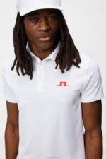 Bridge Polo White Men J.Lindeberg Clothing 66XF302 - Image 3
