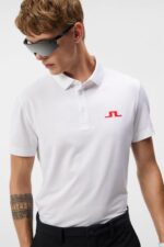 Bridge Polo White Men J.Lindeberg Clothing 66XF51 - Image 3