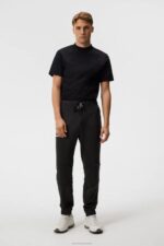 Brush Sweatpant Black Melange Men J.Lindeberg Clothing 66XF513 - Image 2