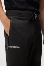 Brush Sweatpant Black Melange Men J.Lindeberg Clothing 66XF513 - Image 3