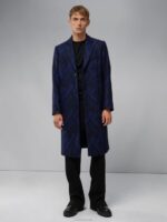 Burke Geo Coat Navy Men J.Lindeberg Clothing 66XF2405