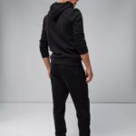 Cal Sweat Hoodie Black Men J.Lindeberg Clothing 66XF1089