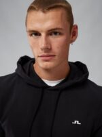 Cal Sweat Hoodie Black Men J.Lindeberg Clothing 66XF1089 - Image 3