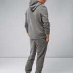 Cal Sweat Hoodie Mid Grey Melange Men J.Lindeberg Clothing 66XF1087
