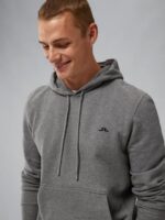 Cal Sweat Hoodie Mid Grey Melange Men J.Lindeberg Clothing 66XF1087 - Image 3