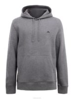 Cal Sweat Hoodie Mid Grey Melange Men J.Lindeberg Clothing 66XF1087 - Image 4