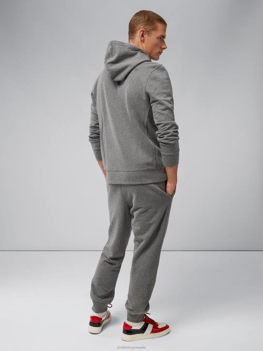 Cal Sweat Hoodie Mid Grey Melange Men J.Lindeberg Clothing 66XF1087 - Image 1