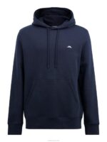 Cal Sweat Hoodie Navy Men J.Lindeberg Clothing 66XF1088 - Image 4