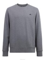 Cal Sweatshirt Mid Grey Melange Men J.Lindeberg Clothing 66XF1091 - Image 4