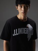 Camilo Graphic Tee Black Men J.Lindeberg Clothing 66XF2135 - Image 3