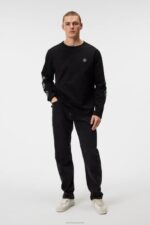 Camilo Long Sleeve Graphic T-shirt Black Men J.Lindeberg Clothing 66XF966 - Image 2
