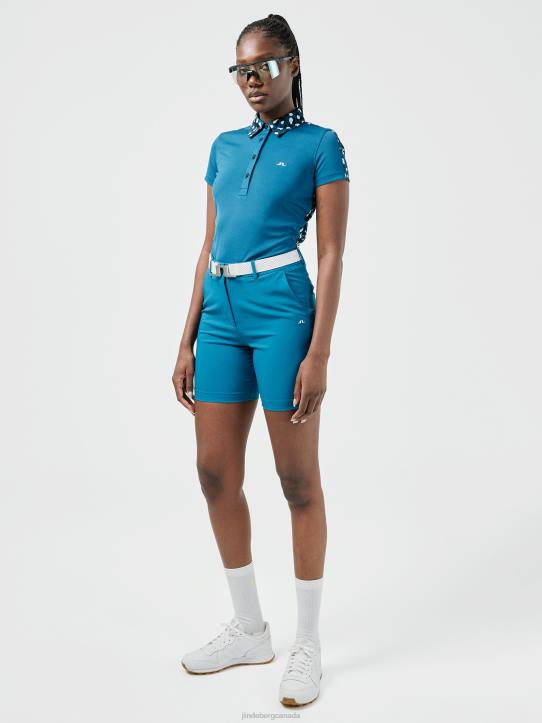 Cara Golf Polo Moroccan Blue Women J.Lindeberg Clothing 66XF2601 - Image 3
