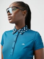 Cara Golf Polo Moroccan Blue Women J.Lindeberg Clothing 66XF2601 - Image 4