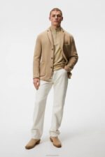 Carlton Bonded Cardigan Blazer Tiger Brown Men J.Lindeberg Clothing 66XF1214 - Image 2