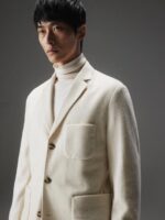 Carlton Cardigan Blazer Cloud White Men J.Lindeberg Clothing 66XF2550 - Image 4