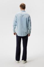 Carson Denim Shirt Light Blue Men J.Lindeberg Clothing 66XF1190