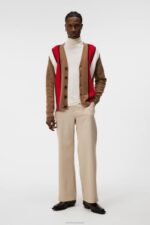 Cassey Knitted Cardigan Butternut Men J.Lindeberg Clothing 66XF998 - Image 2