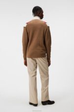 Cassey Knitted Cardigan Butternut Men J.Lindeberg Clothing 66XF998