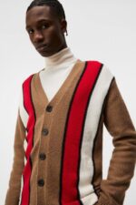 Cassey Knitted Cardigan Butternut Men J.Lindeberg Clothing 66XF998 - Image 3