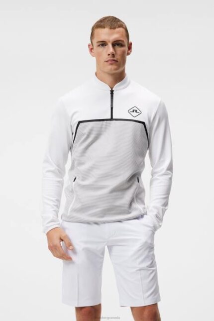 Castello Mid Layer White Men J.Lindeberg Clothing 66XF637