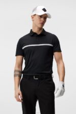 Chad Slim Polo Black Men J.Lindeberg Clothing 66XF209 - Image 2