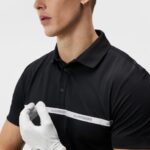 Chad Slim Polo Black Men J.Lindeberg Clothing 66XF209
