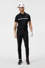 Chad Slim Polo Black Men J.Lindeberg Clothing 66XF209 - Image 4