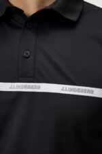 Chad Slim Polo Black Men J.Lindeberg Clothing 66XF209 - Image 5