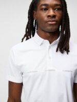 Chad Slim Polo White Men J.Lindeberg Clothing 66XF210 - Image 4