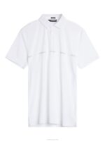 Chad Slim Polo White Men J.Lindeberg Clothing 66XF210 - Image 5
