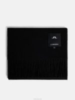 Champ Solid Wool Scarf Black Men J.Lindeberg Accessory 66XF1235