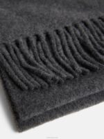 Champ Solid Wool Scarf Mid Grey Melange Men J.Lindeberg Accessory 66XF1236 - Image 2