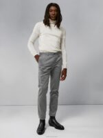 Chaze Flannel Twill Pants Gargoyle Men J.Lindeberg Clothing 66XF2199 - Image 3