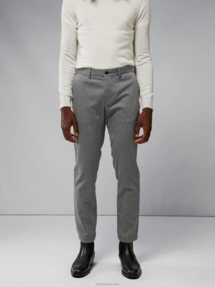 Chaze Flannel Twill Pants Gargoyle Men J.Lindeberg Clothing 66XF2199