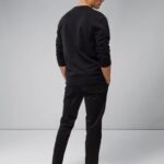 Chaze Garment Dyed Pants Black Men J.Lindeberg Clothing 66XF1146