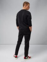 Chaze Garment Dyed Pants Black Men J.Lindeberg Clothing 66XF1146