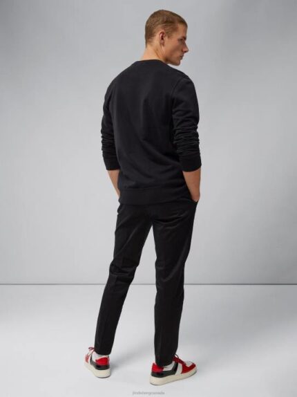 Chaze Garment Dyed Pants Black Men J.Lindeberg Clothing 66XF1146