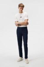 Chaze Super Satin Pants Navy Men J.Lindeberg Clothing 66XF1140 - Image 2