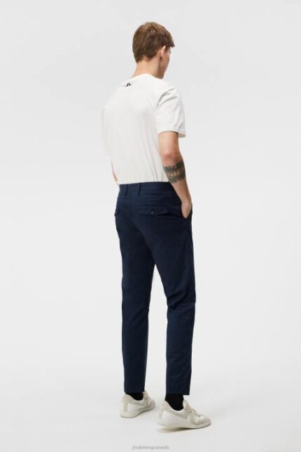 Chaze Super Satin Pants Navy Men J.Lindeberg Clothing 66XF1140