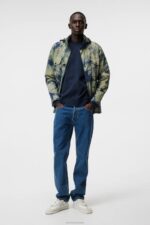 Chip Crew Neck Sweatshirt Navy Men J.Lindeberg Clothing 66XF1070 - Image 2