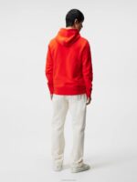Chip Hoodie Fiery Red Men J.Lindeberg Clothing 66XF1078