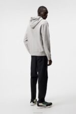 Chip Hoodie Light Grey Melange Men J.Lindeberg Clothing 66XF1077