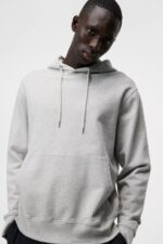 Chip Hoodie Light Grey Melange Men J.Lindeberg Clothing 66XF1077 - Image 3