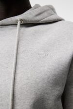 Chip Hoodie Light Grey Melange Men J.Lindeberg Clothing 66XF1077 - Image 4