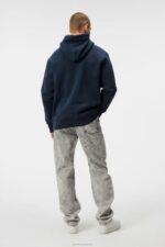 Chip Hoodie Navy Men J.Lindeberg Clothing 66XF1024 - Image 2