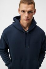 Chip Hoodie Navy Men J.Lindeberg Clothing 66XF1024 - Image 4