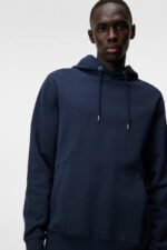 Chip Hoodie Navy Men J.Lindeberg Clothing 66XF1076 - Image 3