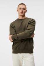 Chip Sweatshirt Forest Green Men J.Lindeberg Clothing 66XF1023
