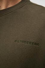 Chip Sweatshirt Forest Green Men J.Lindeberg Clothing 66XF1023 - Image 5